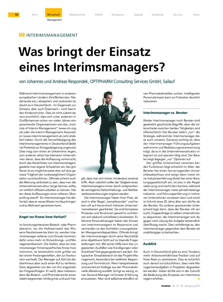 Was bringt der Einsatz eines Interims Managers
